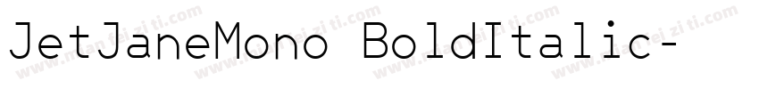 JetJaneMono BoldItalic字体转换